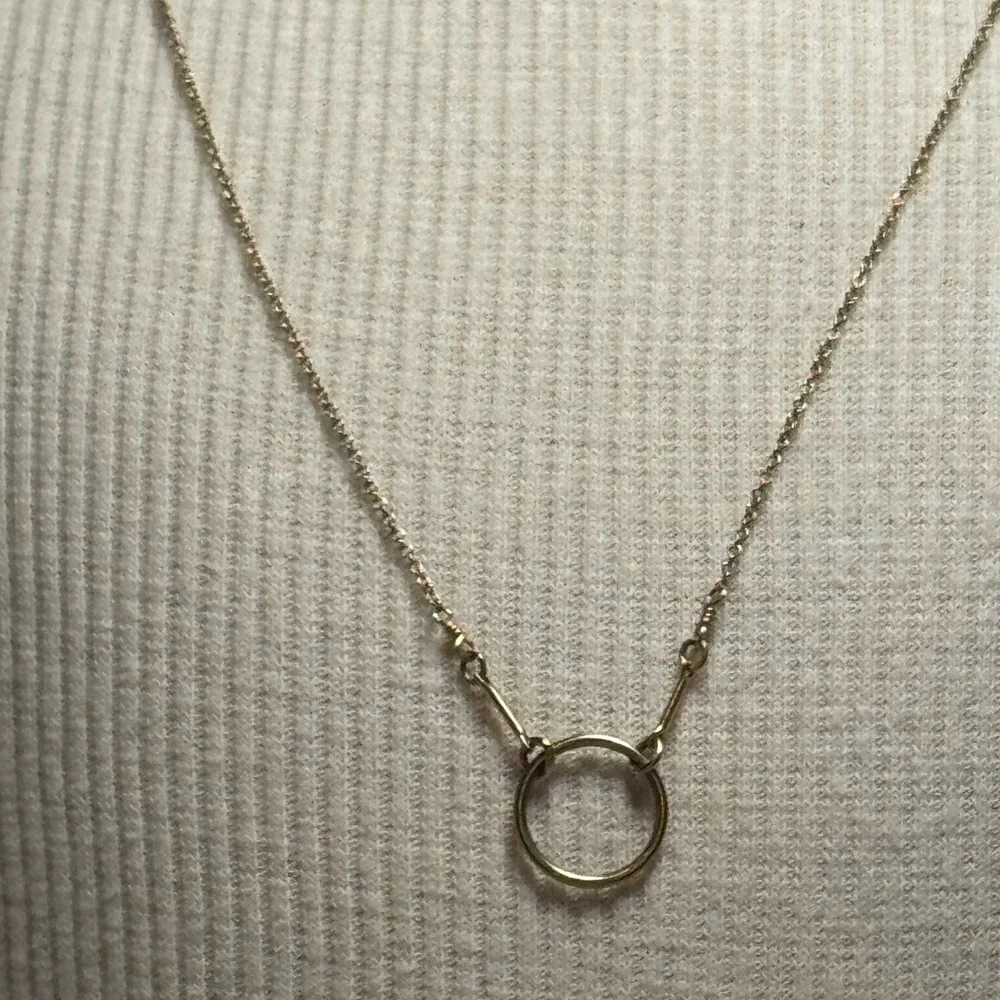 Circular Pendant Gold Filled Minimalist Necklace